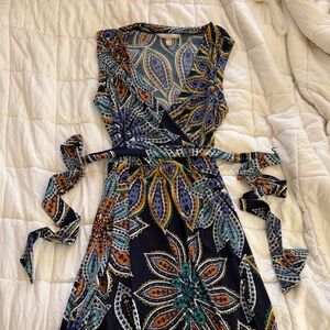 Banana Republic Navy Paisley Maxi Dress